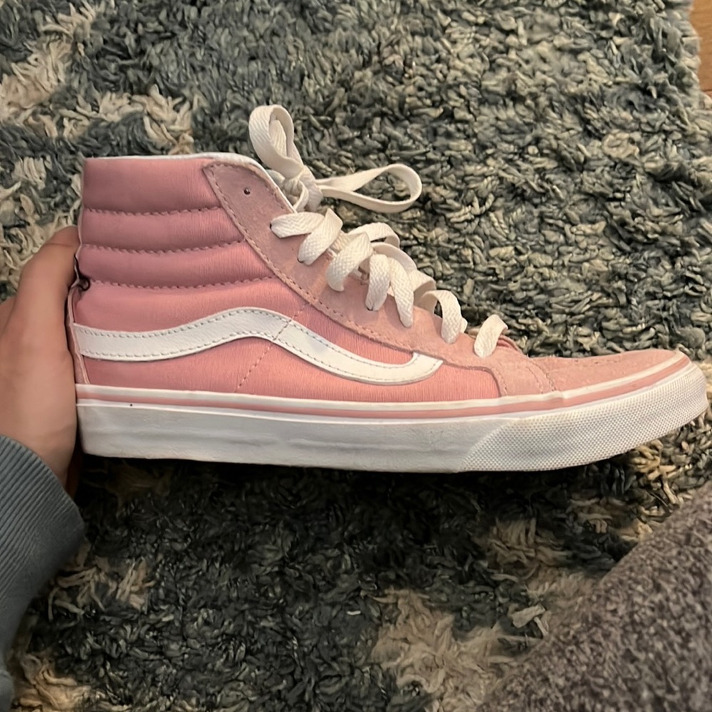 Pink high top vans